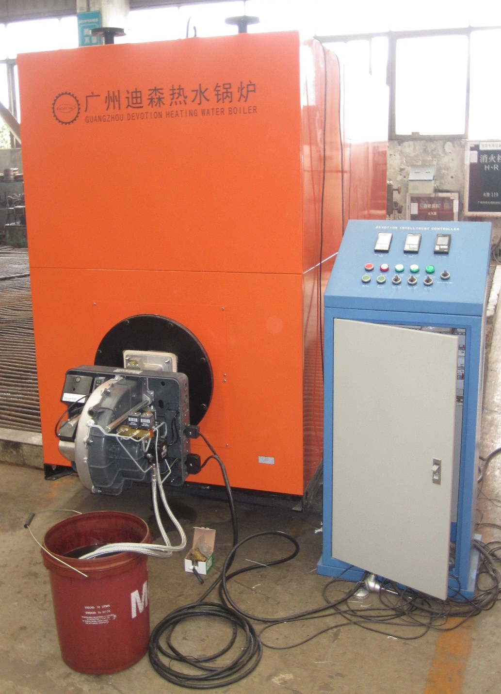 Gas, Oil, Dual Fuel Hot Water Boiler with European Burner